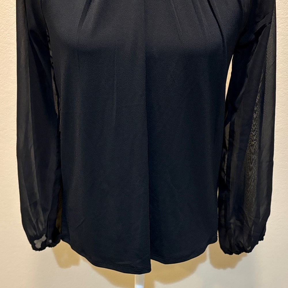 Cable & Gauge Black Blouse with Silver Accents - Picture 8 of 14